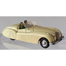 Jaguar Sport 1955 XK 140 met 2 personen