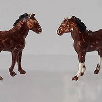 D81 - 2 Beschilderde paarden