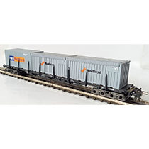 Containerwagen, 4-assig beladen